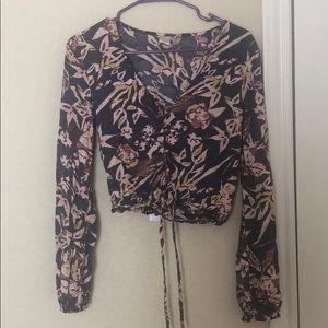 Foxy floral crop top